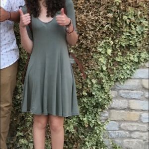 American Eagle Green T-shirt Dress